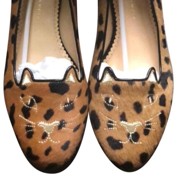 Charlotte Olympia Shoes - Charlotte Olympia leopard kitty flats